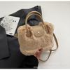 Bolsas de Pelúcia Adequadas para o Inverno, Novas Bolsas de Mão Peludas Fofas de 2026, Bolsas Pequenas Macias de Ombro e Transversais