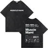 Camisetas Vintage Lavadas Old Skeleton Gym Pump Cover para Hombre Ove