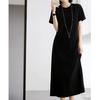 Al por mayor en stock del fabricante: Vestido Elegante y Cómodo, Nuevo Vestido de Punto de Manga Corta para Mujer para el Trabajo
