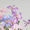 Arranjo de flores artificiais para casamento clematis com lírios de seis cabeças, flores de seda, adereços florais, arranjos florais, ornamentos decorativos, fundo