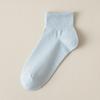 Calcetines de mujer de algodón de color liso para primavera y verano, absorbentes del sudor, de color caramelo, calcetines de mujer de algodón transpirables, sin hueso, venta al por mayor Zhuji
