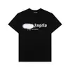 Palma Palma Anjo Anjos Coração Coração Dissolvido Grafite Letras Camiseta Masculina e Feminina Solta Gola Redonda Manga Curta Verão