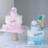 Accesorios de decoración en stock vamos pato decoración de pastel caricatura patito suministros creativos para decoración de pastel infantil