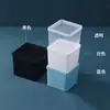 Caja de almacenamiento cuadrada de plástico, caja de plástico con tapa o sin tapa, caja de almacenamiento de material PP elevado, tamaño mini pequeño