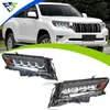 Adequado para modificação do conjunto de farol do Toyota Prado 18-21 com lente de LED, pisca-alerta e luzes diurnas
