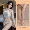 Lingerie Sexy Tentação Sexy Perspectiva Oca Alça de Barriga Pijama Feminino Pure Desire Ultrafino Franzido Estilo Antigo