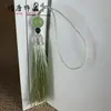 8cm Borla de Contas Linglong Poliéster Nó Chinês Traje Hanfu Pingente de Bolsa Tampa de Metal Marcador Pequeno Pingente