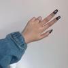 Fino Color Sólido Simple Estilo Hong Kong Belleza Simple Estilo Coreano Suave Acero Inoxidable Anillo Pequeño Anillo Mejor Amigo de Pareja Joyería