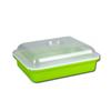 Maceta de plástico para balcón, bandeja para plántulas de brotes de soja, cultivo sin suelo, maceta hidropónica para germinación de vegetales, maceta con tapa