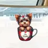 Nuevo perro lindo transfronterizo material acrílico colgante plano para coche accesorios para mochila decoración del hogar