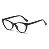 Gafas Planas Fotocromáticas Marco Negro Estilo Ojo de Gato Patas de Resorte Europeas y Americanas Ultraligeras Para Chica Popular Liso Antiluz Azul Gafas para Miopía