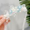 Guirlanda de Flor de Pérola e Fita de Princesa para Crianças Fita Doce de Trança para Cabelo Faixa de Cabelo Trançada Resistente para Meninas Acessório de Cabeça