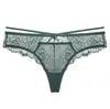 Calcinha de Renda Francesa Sexy de Cintura Baixa Ultra Fina Respirável Confortável com Design de Tira Roupa Íntima Feminina