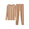 Pijama Personalizado para Niños Otoño e Invierno Set Cálido Ropa de Otoño y Pantalones Algodón Niños y Niñas Bebé Ropa para el Hogar Fábrica de Origen