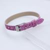 Pulseira de pulso rosa choque de couro sintético 8mm pulseira de couro PU pulseira de mão com letra DIY cinto acessórios de joalheria gotejamento de óleo atacado de fábrica
