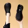 Sapatos Mocassins com Solado Grosso Aumentadores de Altura em Malha para Mulheres 2026 Versátil Verão Novo Estilo Vazado Respirável com Cadarço Sapatos Ingleses de Couro