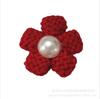 Otoño e Invierno nuevo algodón de leche flor de cinco pétalos accesorios de lana ganchillo flor pequeña decoración de ropa accesorios de tocado de flor pequeña