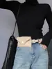 Riñonera Versátil de PU Portátil, Bolso Portátil Estilo Coreano para Commuters, Bolso Cruzado Pequeño Sencillo Tipo Cinturón