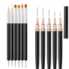 Pluma para Uñas Transfronteriza, Pluma de Repujado, Pluma de Puntos de Madera Natural, Herramientas para Uñas, Pluma de Puntos Acrílica, Pluma de Puntos, Pluma de Silicona