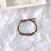Estilo Coreano Refrescante Anillo para el Cabello Trenzado Hecho a Mano con Contraste Pulsera Nudo Cuerda para el Cabello Cola de Caballo Goma Elástica Cuerda para el Cabello Adorno para la Cabeza
