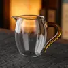 Taza de Vidrio Pública de Alta Calidad Utensilios para Té Mar de Té Juego de Té Gongfu Vidrio de Borosilicato Alto Taza para Preparar Té Uniforme Resistente al Calor Separador de Té
