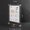 Tablero de exhibición de tarjetas de mesa de eje ligero A4 para café y postres, tablero de anuncios de mesa para recepción, letrero de lista de precios, letrero de mesa de precios de bebidas para bar