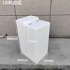 Tanque de Água Plástico Vertical Estreito com Tampa Articulada e Tampa Móvel Balde Quadrado para Armazenamento de Água Doméstica Cozinha Banheiro Balde para Manter Água de Aquário