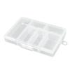 Caja de plástico transparente de PP de 6 compartimentos fijos caja de joyería caja de almacenamiento caja de herramientas caja de almacenamiento caja de diamantes caja de joyería