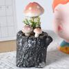 Medio tronco de hongo simulación verde bonsái pequeño fresco decoración hogar sala de estar pequeños adornos accesorios fotografía venta al por mayor