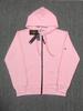 Versão Correta de Moletom com Capuz Outono e Inverno Cross-Border Ston Ston Unissex Cor Lisa Estilo Patch de Braço Jaqueta Moletom com Zíper