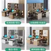 Mesa de Escritório Financeiro com Armário Alto Estação de Trabalho Contábil Dupla Face Face a Face Combinação de Mesa e Cadeira para Escritório de Pessoal Simples Moderno