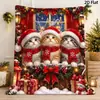 Rena de Natal Caminhão de Natal Múltiplos Estilos Tema de Natal Estilo Nórdico Manta de Flanela Desenhos de Natal Suprimento Exclusivo Transfronteiriço