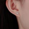 Pie de plata 999 mariposa coche flor aretes lisos de plata nicho alto temperamento simple concha de agua vendiendo fabricantes precio al por mayor