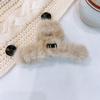 Corea del Sur Dongdaemun Peluche Otoño e Invierno Pelo de Cordero Pinza de Tiburón Pinza Cruzada Moda Dulce Borla Retro