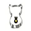 Molde para galletas de acero inoxidable, molde para galletas con forma de gato, herramienta DIY para hornear, molde para galletas, molde para galletas puzzle