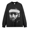 Camiseta Estampada Iverson Iverson Simples Transfronteiriça Vintage Americana Lavada Pesada Casual Manga Curta Tendência Ins