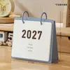 Calendário 2027 Ano do Carneiro Calendário de Mesa de Alta Qualidade Calendário de Desktop Pequeno Ornamento com Recurso para Anotações Suporte de Calendário Planejador de Calendário