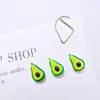 Accesorios para decoración de uñas de mini fruta simulada, mini frutas simuladas para decoración de uñas, accesorios de resina translúcida verde para pendientes DIY, venta al por mayor