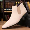 Zapatos de Talla Grande para Hombre Transfronterizos Zapatos Casuales de Cuero Nuevos de Caña Alta para Exteriores Moda de Punta de Gama Elegantes Versátiles Calzado de Moda