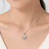 Collar minimalista de estilo coreano con trébol de cuatro hojas y moissanita para mujer, cadena de clavícula a la moda, diseño de nicho con un toque de lujo