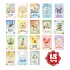 18 Tarjetas Ilustradas de Importación Directa Transfronteriza con Texto Inspirador, Frases Positivas de Crecimiento en Inglés, Tarjetas de Decoración de Escritorio
