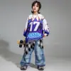 Roupa da Moda Hip-Hop Street Dance Infantil Tendência Conjunto Solto para Meninos Fantasia de Performance de Bateria para Meninas