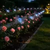 Luces solares de jardín tipo mariposa de fibra óptica transfronterizas para decoración de jardines y patios, iluminación de paisajes y luces ambientales para senderos