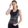 Túnica de Corte Europeo y Americano Cintura Ajustable Velcro Cremallera Moldeador Ropa Deportiva Túnica Abdominal Sudor