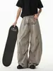 Pantalones de paracaidista plisados con bordado de letras para hombre y mujer, pantalones largos de verano holgados de pierna ancha de secado rápido, pantalones casuales de secado rápido para hombre