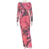 Ropa de Moda para Mujer Estampada de Comercio Exterior Estilo Europeo y Americano, Vestido Bodycon de Fiesta Color-Blocking, Elegante Vestido de Moda sin Mangas con Cuello Redondo Venta al por Mayor