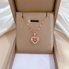 [Aço Titânio] Reencarnação Giratória Luz Inteligente Temperamento de Luxo Diamante Deslumbrante Colar Feminino Corrente de Clavícula Versátil Corrente de Aço Titânio