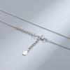 Colar de Prata de Lei S925 para Mulheres Sem Pingente Corrente Lisa Corrente Simples Corrente Caixa DIY Versátil Corrente Clavicular Design de Luxo Acessível Corrente
