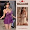 Lencería Sexy Tallas Grandes para Mujer, Camisón Escotado en V Profundo Espalda Descubierta, Vestido de Tirantes, Uniforme de Discoteca, Atractivo Ropa de Dormir No-Quitar