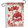 Bandera de Jardín Caliente Transfronteriza Día de San Valentín Amor Rojo Exterior Decorativa Lino Doble Cara Bandera de Jardín